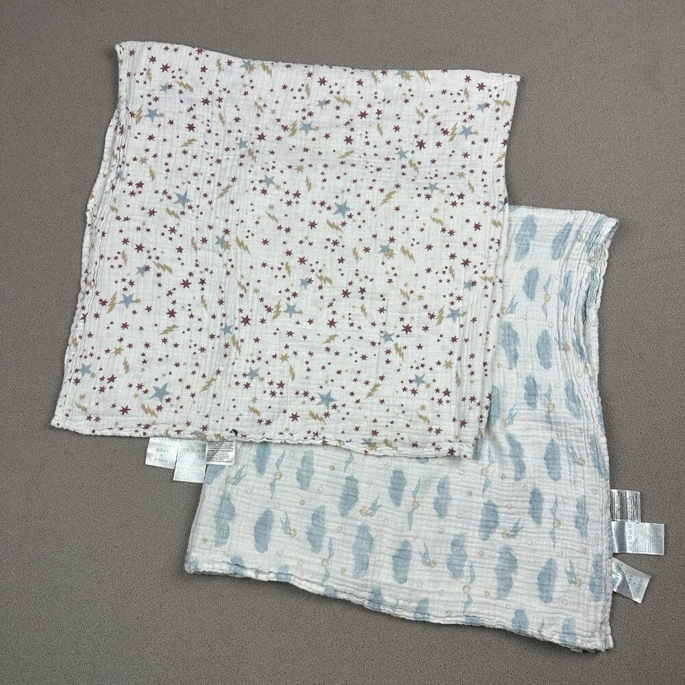 2 ADEN + ANAIS Harry Potter Baby Swaddle Blankets Muslin Cloud Snitch Lightning